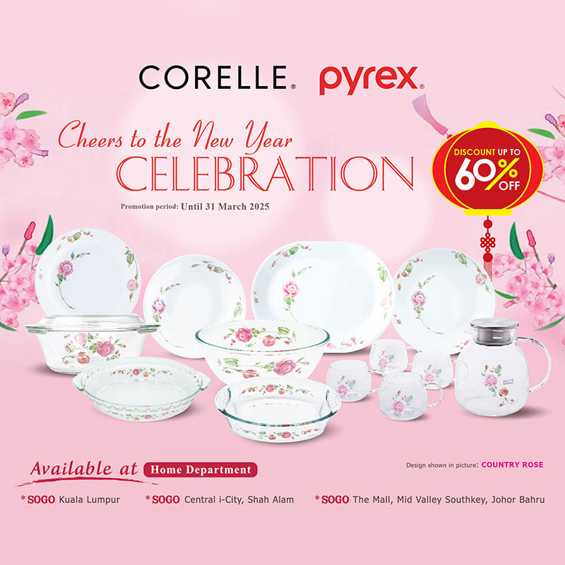 Corelle & Pyrex Cheers to the New Year Celebration Promotion