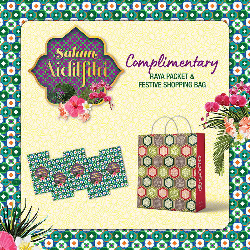 Complimentary Raya Packet & Festive Shopping Bag